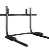 wall mounted pull up bar 3 in 1  dip bars  box black