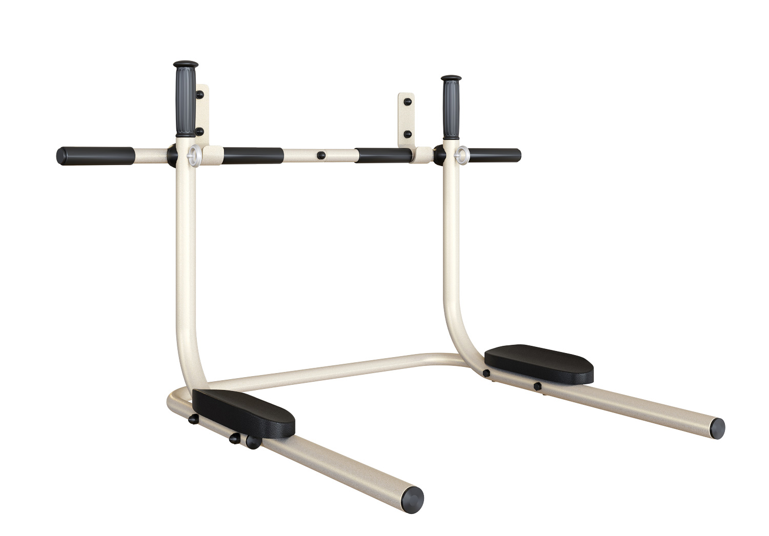 wall mounted pull up bar 3 in 1  dip bars  box silver
