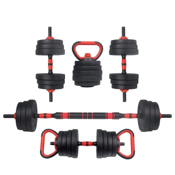 Nakládací bitumenové činky 20 kg + tyč