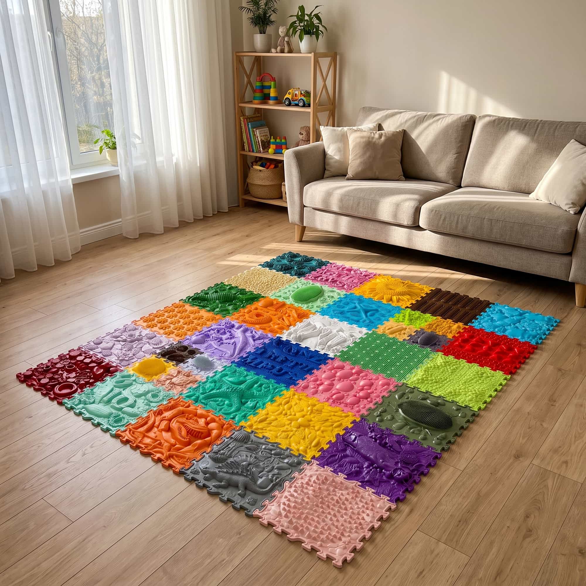 Senzorická podložka Wonderwold 36 ks 25x25 cm - Obrázek 4